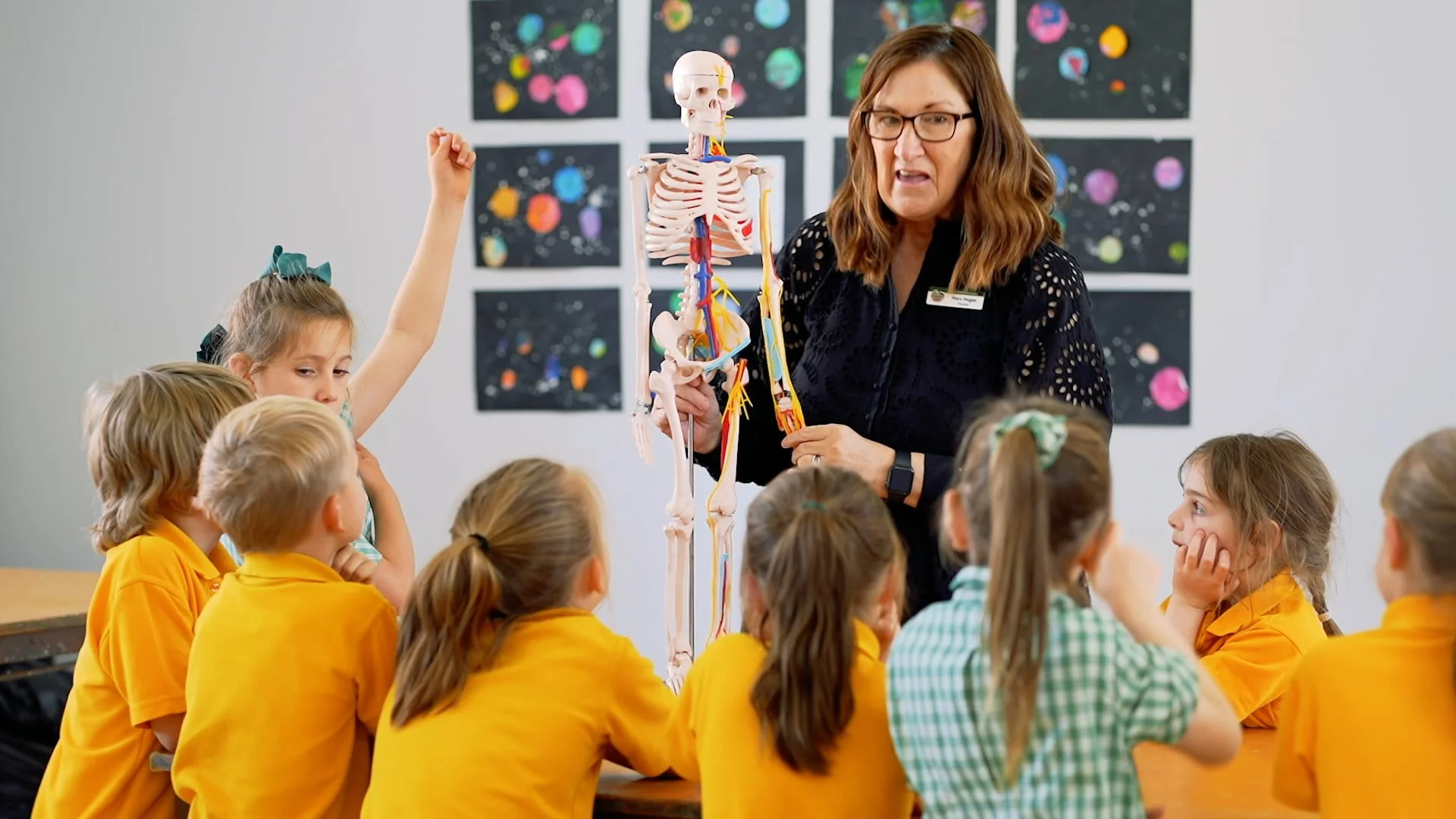A teacher leading a science lesson at St Joseph's Charlton