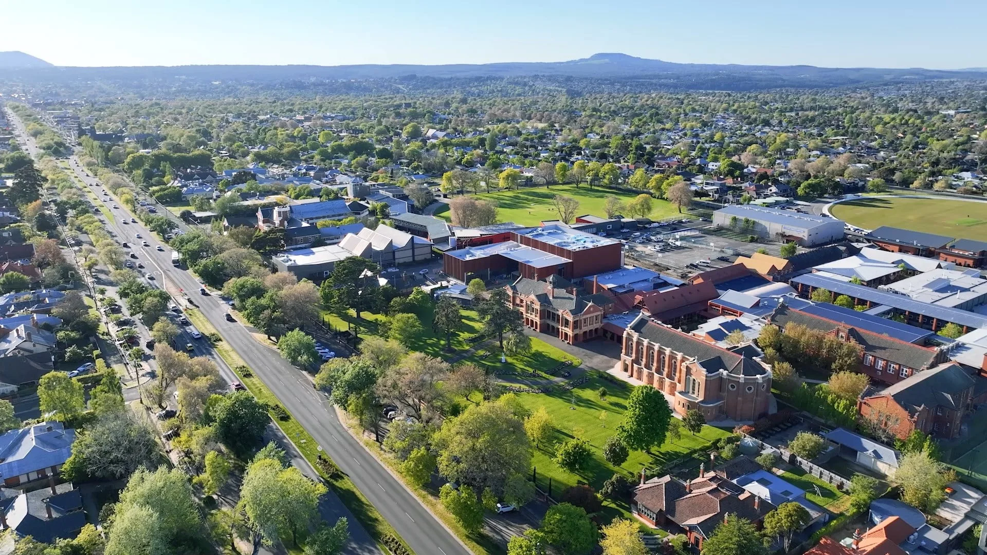 Aerial view of St Patrick's College Ballarat